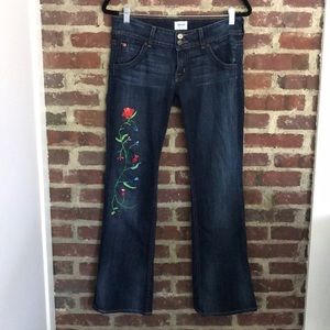 Hudson embroidered jeans